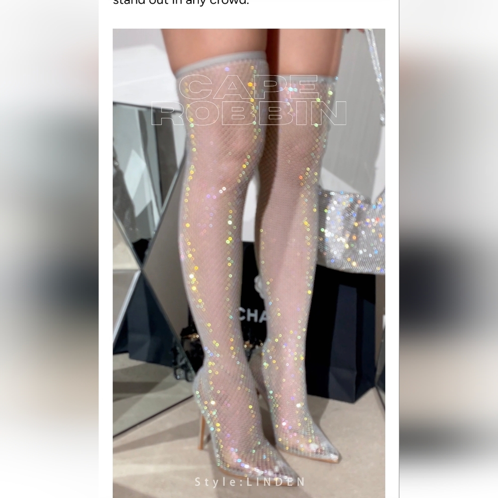 Cape Robbin Silver Glitter Heels